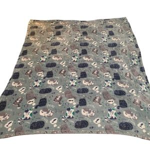 Cat Kitten Lovers Soft Fleece Blanket Throw 56" X 49" Gray Blue Cats Overall